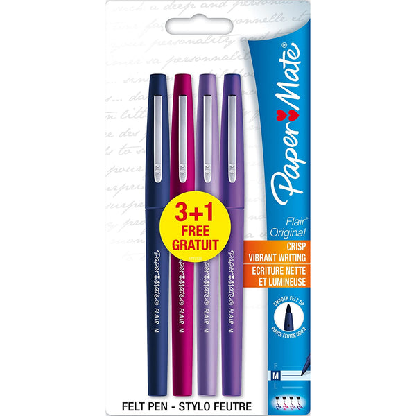 Papermate Flair Original Fibre Tip Pen - Medium - Assorted Colours