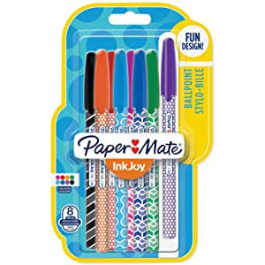 Paper Mate InkJoy 100 Capped 1.0 mm Medium Tip Ball Pen Assorted Fun C -  Ammancart