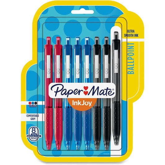 Paper Mate InkJoy 100 Capped Ball Pen with 1.0 mm Medium Tip - Assorte -  Ammancart