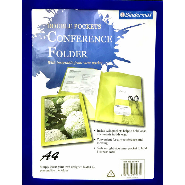 Bindermax Conference Folder with Front View Pocket A4