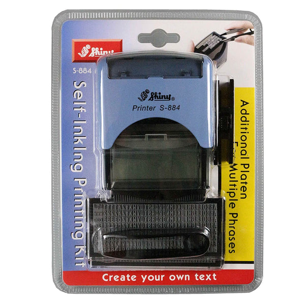 Shiny Self-Inking Printing Kit - 5 Lines - D.I.Y Set