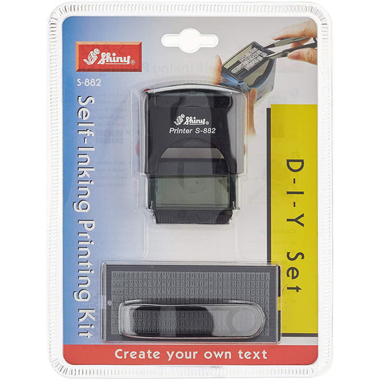 Shiny Self-Inking Printing Kit - 3 Lines - D.I.Y Set