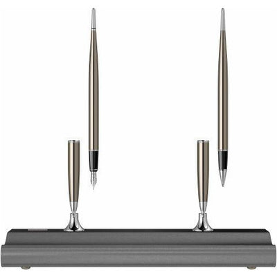 Scrikss Double Pen Stand Meteor Grey Wood Base