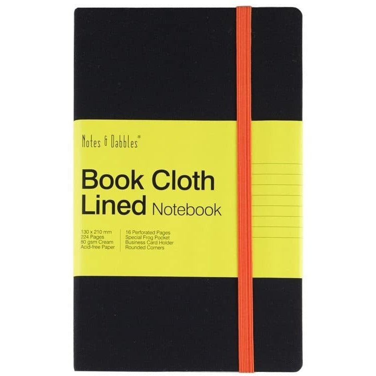 Notes & Dabbles Luna Cloth Hard Cover Lined Journal - A4