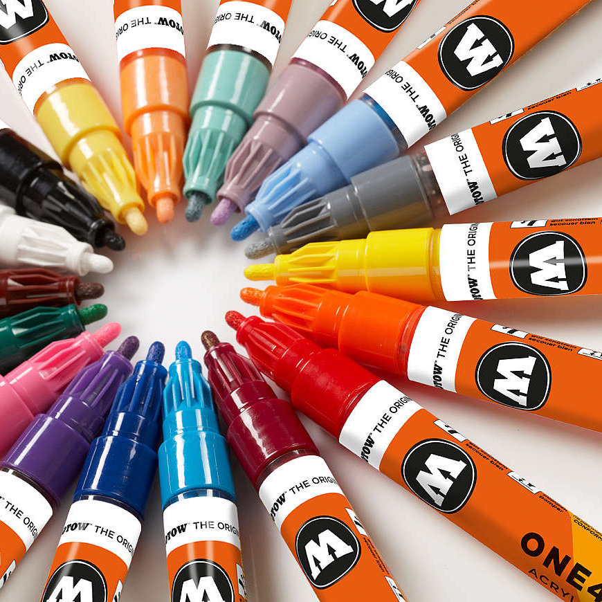 Molotow ONE4ALL Acrylic Paint Marker - Nib Size 2mm - Ammancart