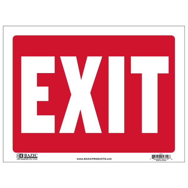 Bazic EXIT Info Signboard 23x30.5 cm