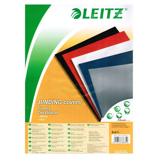 Leitz A4 180 mic. Clear Binding Covers - Pack of 100