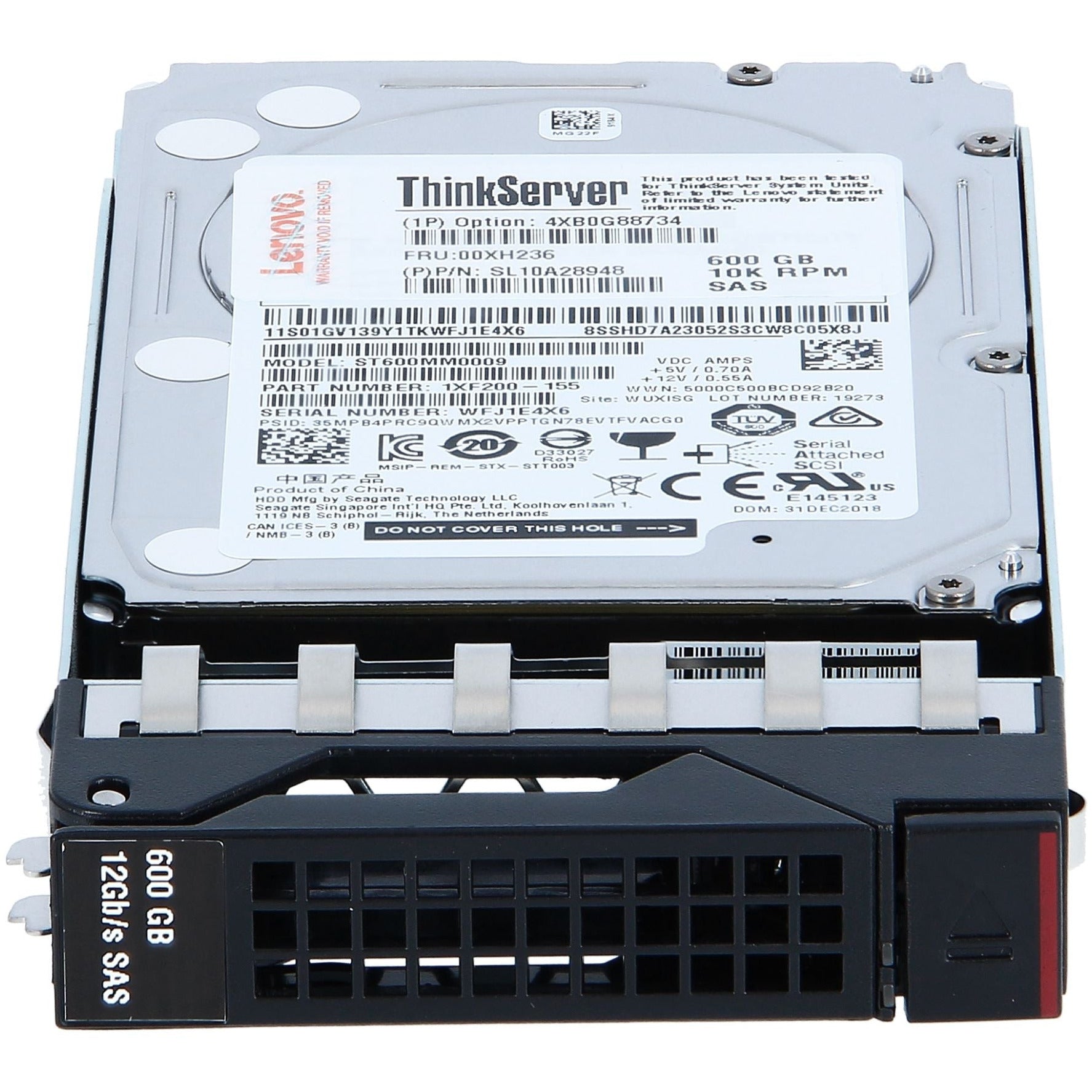 Lenovo ThinkServer 600GB Gen5 SAS 12Gb s 10K RPM 2.5 Hot Swap