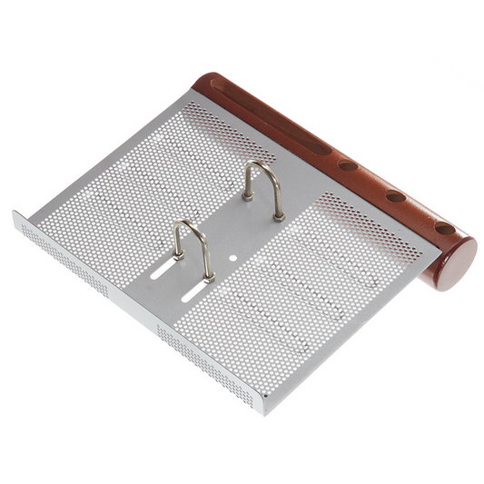 Golden Horse Desk Calendar Base + Pen Slots - Brown Wood & Mesh