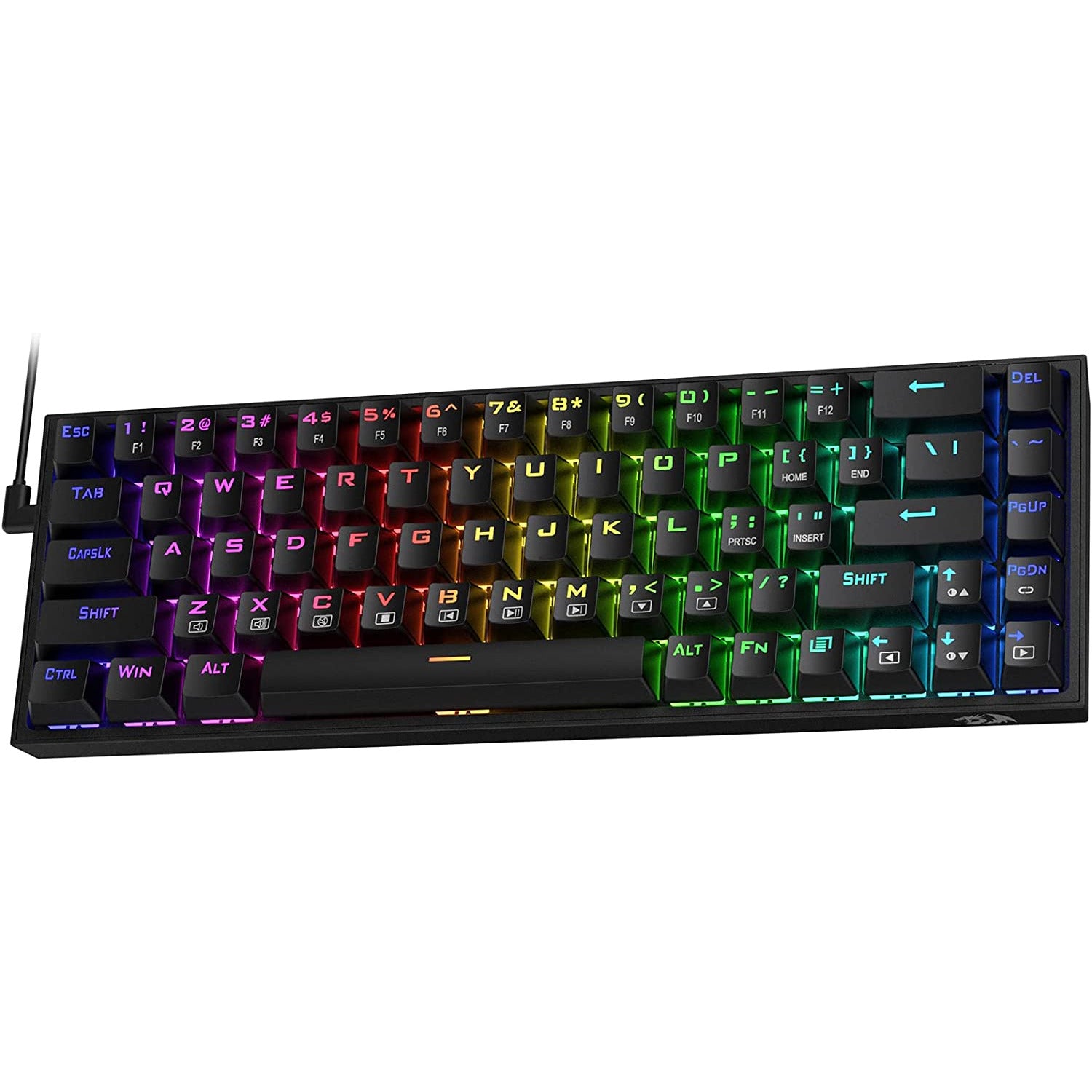 Redragon K631 Castor 65% Wired RGB 68 Keys Hot-Swappable w/100% Hot-Sw ...