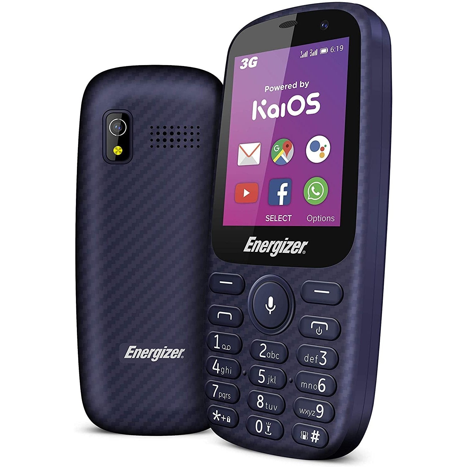 Energizer Phone Bar 3G E241 KaiOS OS Dual Sim 4GB Dual Camera Mp3 Blue -  Ammancart