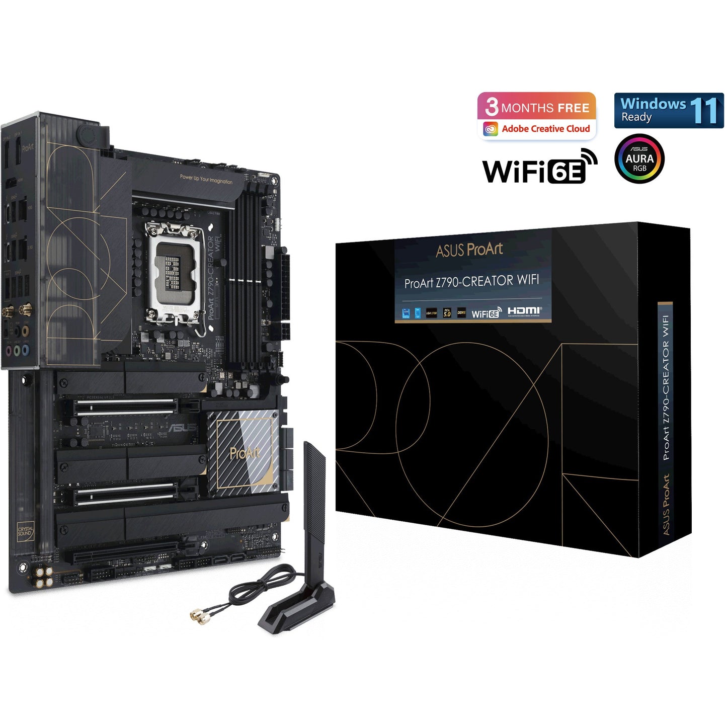 ASUS ProArt Z790 Creator DDR5 WiFi 6E Intel 12th&13th Gen PCIe 2x Thunderbolt 4 Type-C 10G LAN 4xM.2