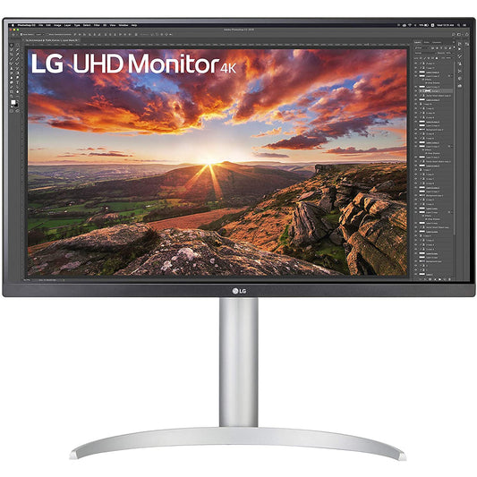 LG 27UP850-W 27” IPS 4K IPS HDR 400 DCI-P3 95% Color Gamut Adjustable Stand USB C