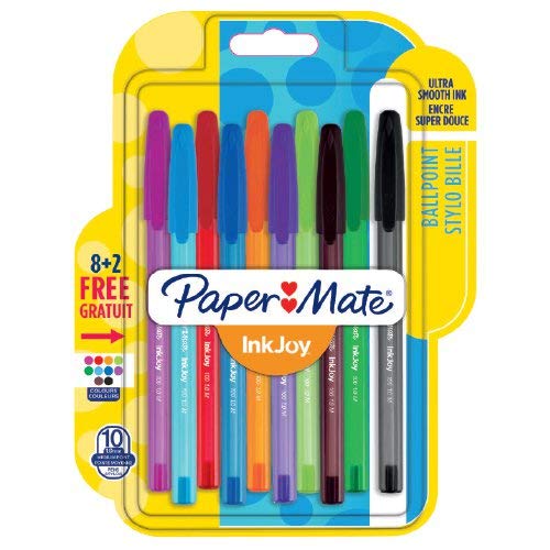 Paper Mate InkJoy 100 Capped Ball Pen with 1.0 mm Medium Tip - Assorte -  Ammancart