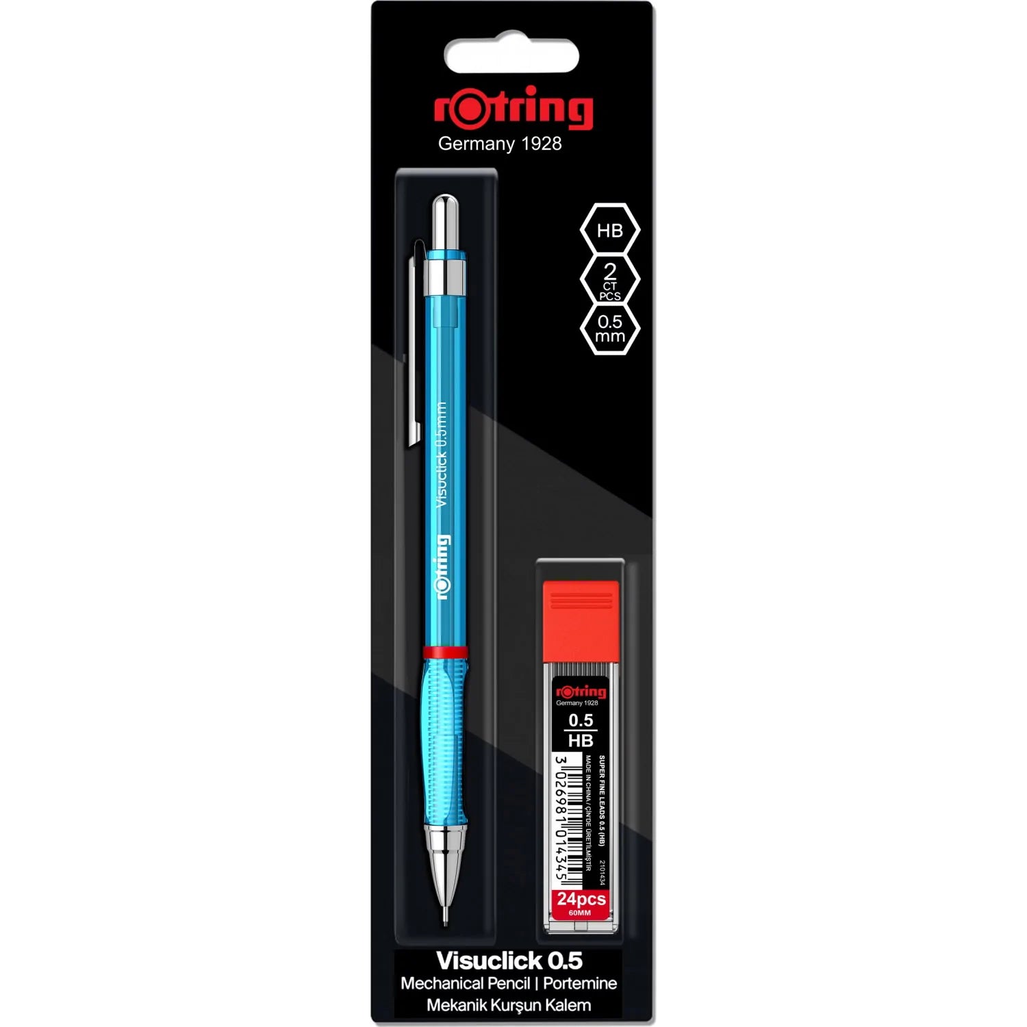 ROTRING 600 BLACK MECHANICAL PENCIL 0,7MM 1904442