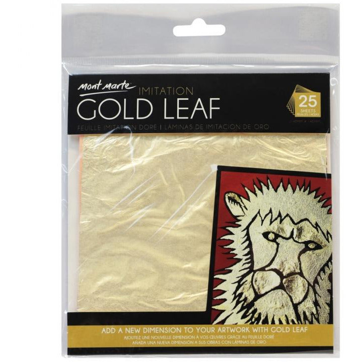 Mont Marte Imitation Foil Leaf 14 x 14 cm / 25 Sheets