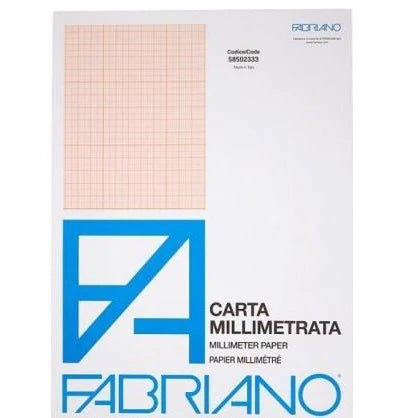 Fabriano Profile MM Graph Paper Pad 80 GSM A3 - 50 Sheets - Ammancart
