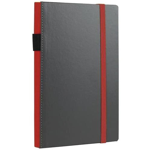 Notes & Dabbles Flynn Grey Hard Cover Plain Journal with Pen Holder - A4