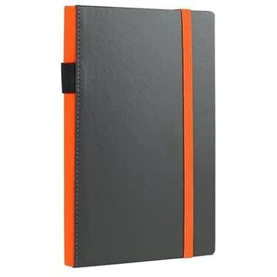 Notes & Dabbles Flynn Grey Hard Cover Plain Journal with Pen Holder - A4