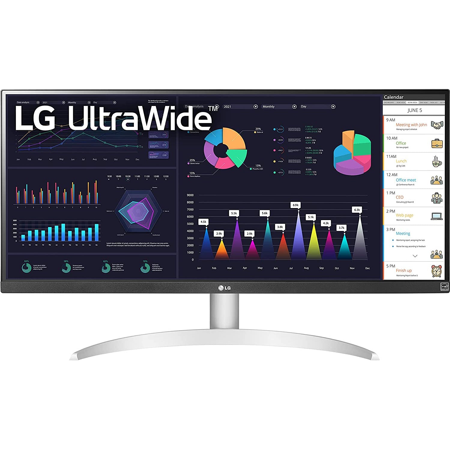 LG 29WQ600-W 29 IPS UltraWide Full HD HDR10 RGB 99% USB Type-C AMD FreeSync Built in Speakers