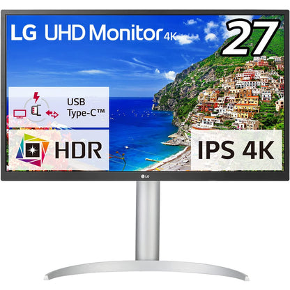 LG 27UP550N-W 27 IPS 4K HDR Adjustable Stand USB Type-C HDMI x 2 & DisplayPort FreeSync